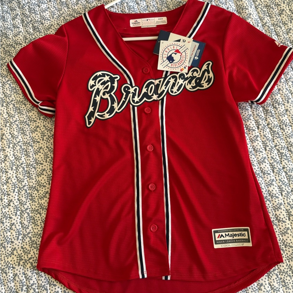 NWT Womens Atlanta Braves Inaugural Season Military Jersey